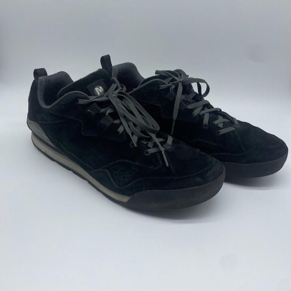 Merrell Burnt Rock Tura Men's Suede Shoes Color Black Size 12